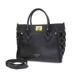 Louis Vuitton On My Side MM Handbag Black Brown
